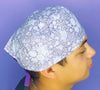 Small Peonies on Lavender Floral Design Unisex Cute Scrub Cap
