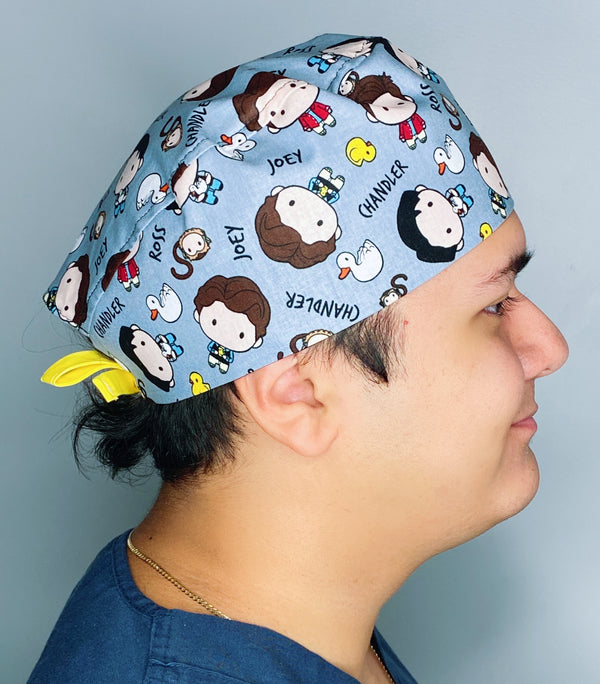 Joey, Chandler & Ross FRIENDS TV Series Unisex Geek Scrub Cap