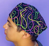 Colorful Beads Mardi Gras Unisex Holiday Scrub Cap