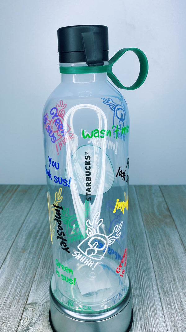 Among Us Popular Video Game Holiday Themed Starbucks Reusable Water Bottle