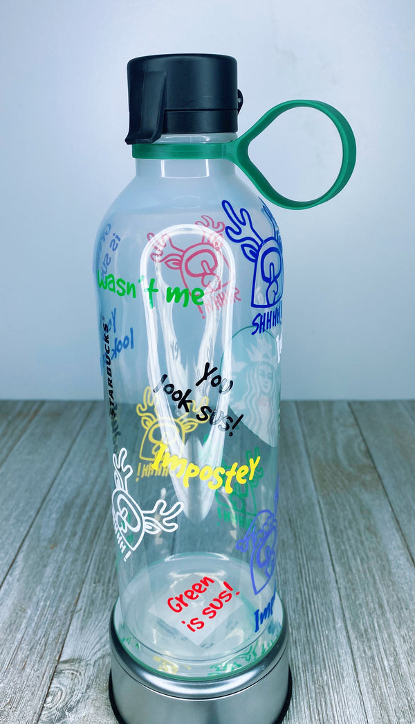 Among Us Popular Video Game Holiday Themed Starbucks Reusable Water Bottle