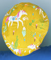 Pink Horses on Mustard Design Euro