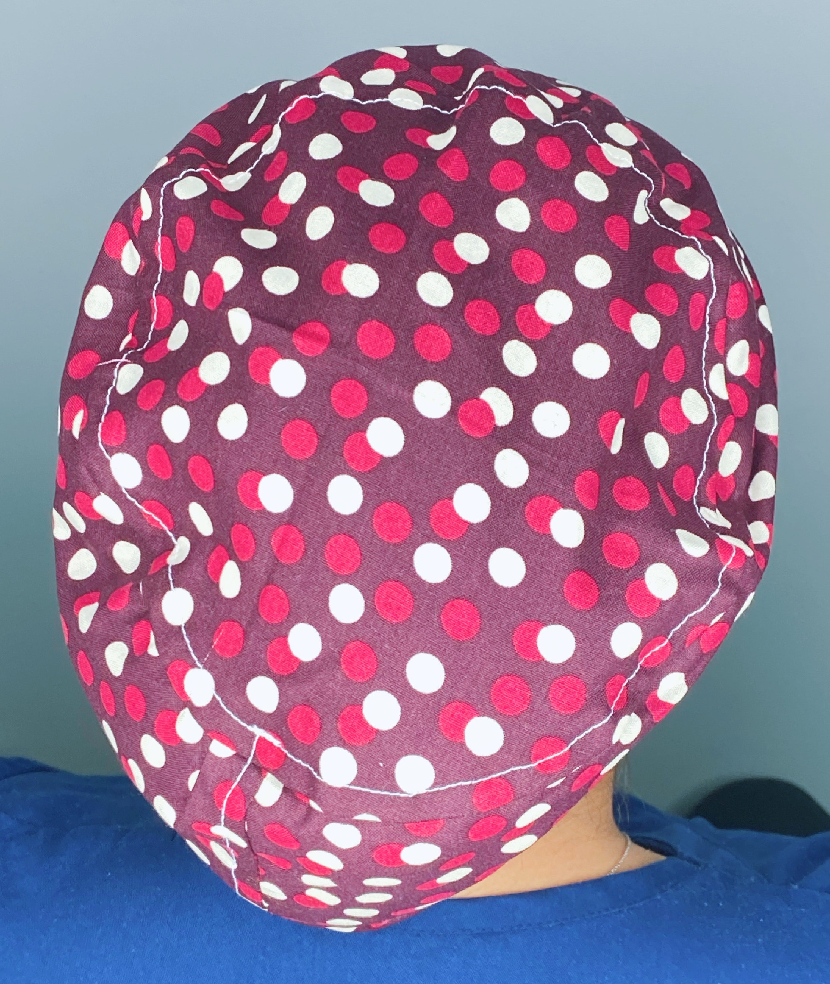 Burgundy Polka Dots Design Euro