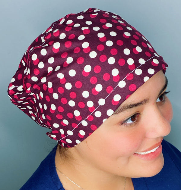 Burgundy Polka Dots Design Euro