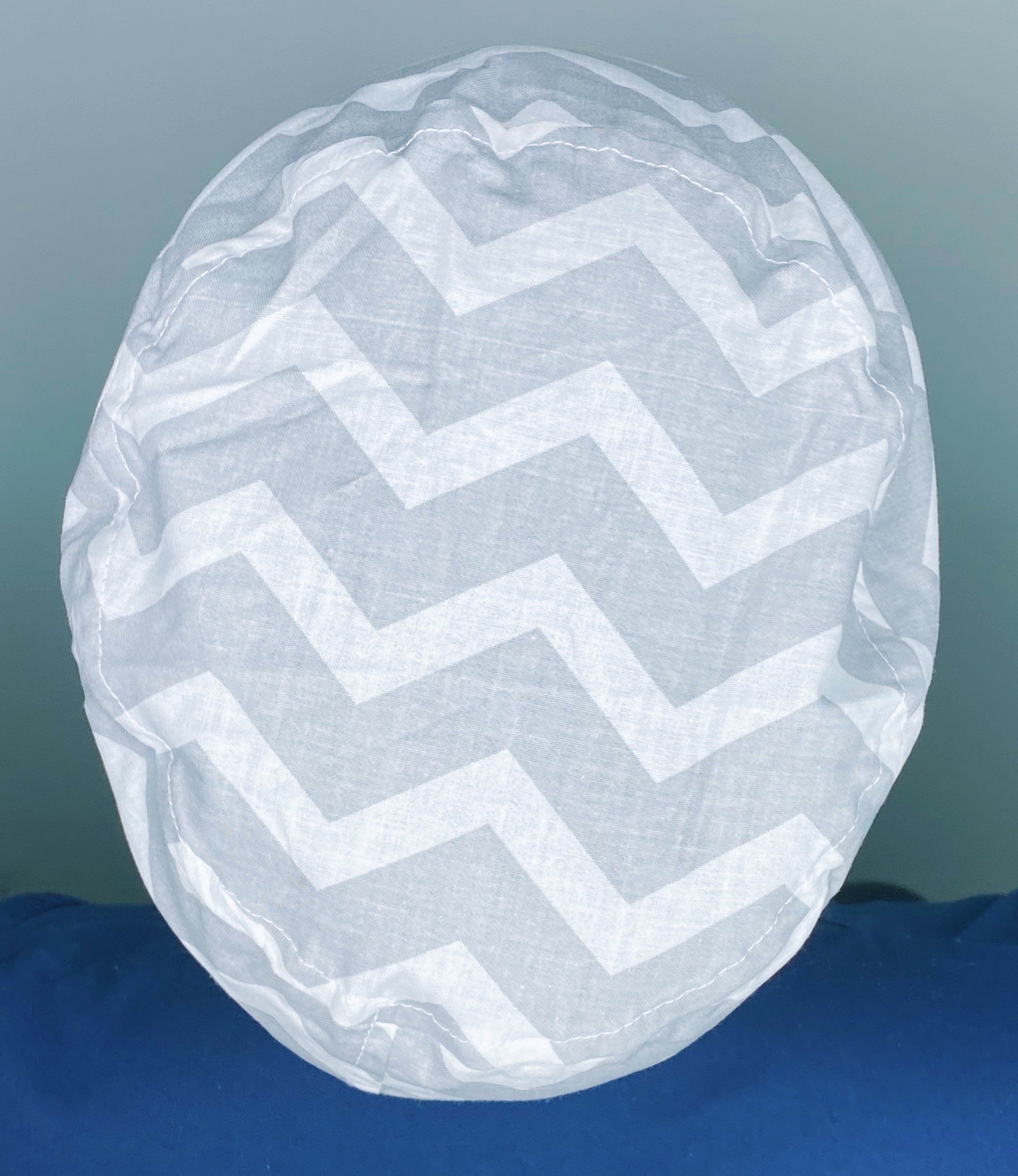 Grey & White Chevron Pattern Shape Euro