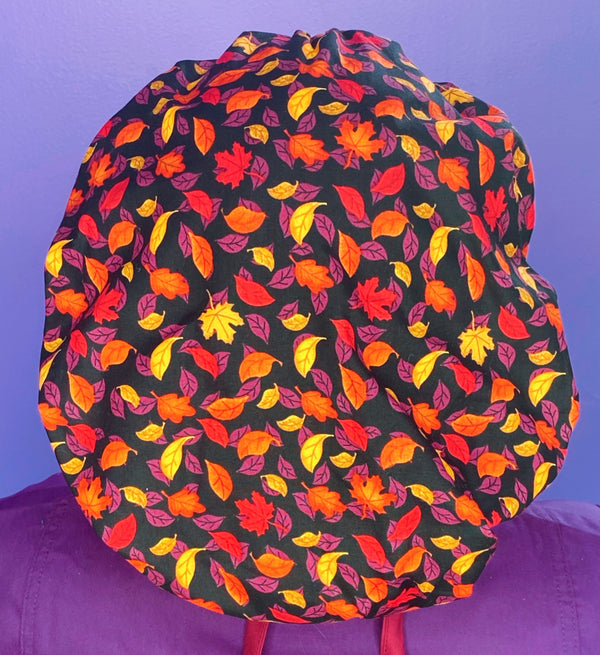 Autumn Leaves Fall Colors Thanksgiving/Fall Holiday Themed Bouffant
