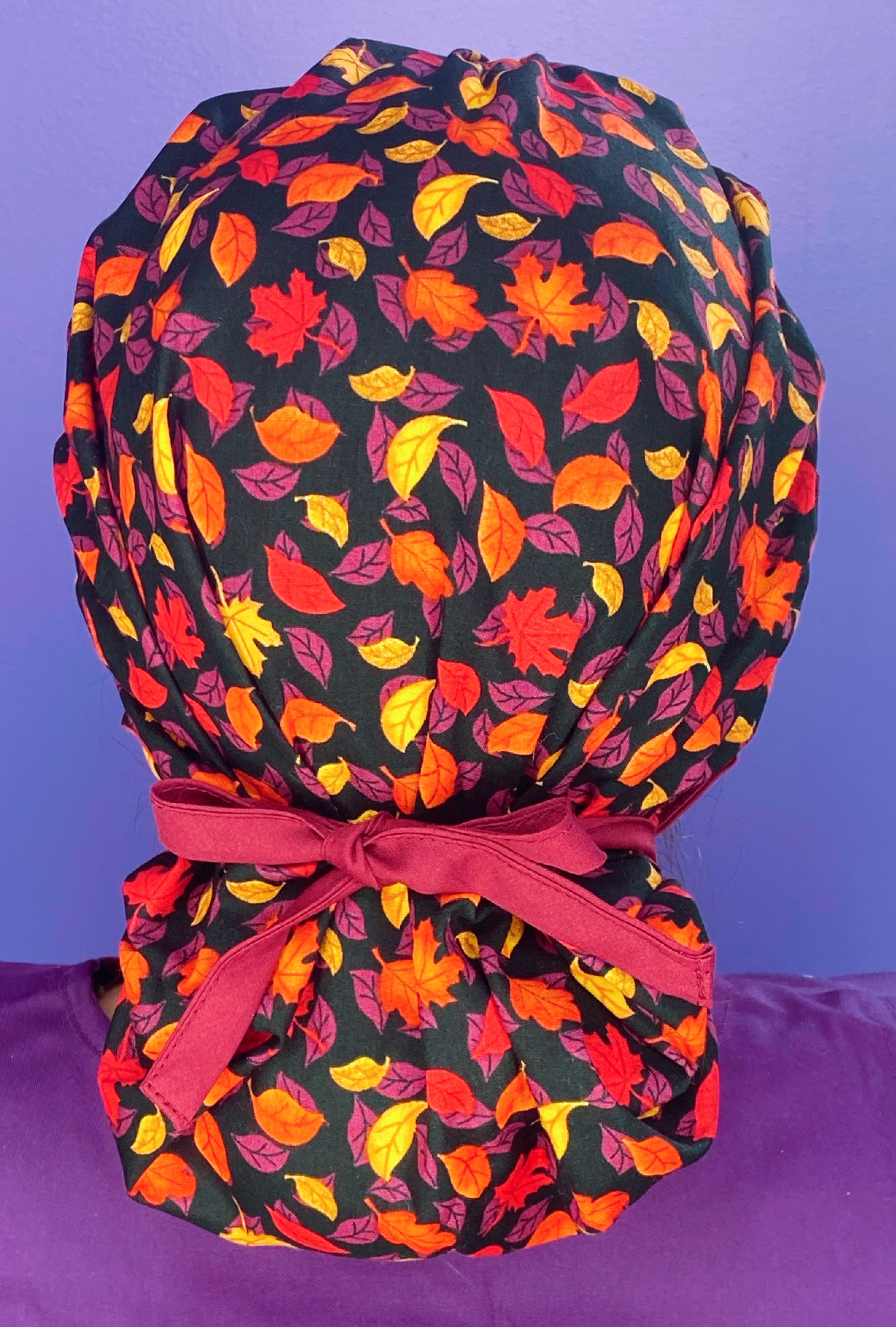 Autumn Leaves Fall Colors Thanksgiving/Fall Holiday Themed Bouffant