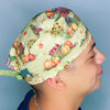 Fall Pumpkin Patch Tractor Thanksgiving themed Unisex Holiday Scrub Cap
