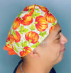 Fall Pumpkins Thanksgiving themed Unisex Holiday Scrub Cap