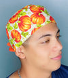 Fall Pumpkins Thanksgiving themed Unisex Holiday Scrub Cap