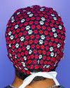 Red, Black & White Paws Dog Themed Unisex Animal Scrub Cap