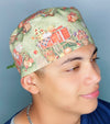 Fall Pumpkin Patch Crate Thanksgiving themed Unisex Holiday Scrub Cap