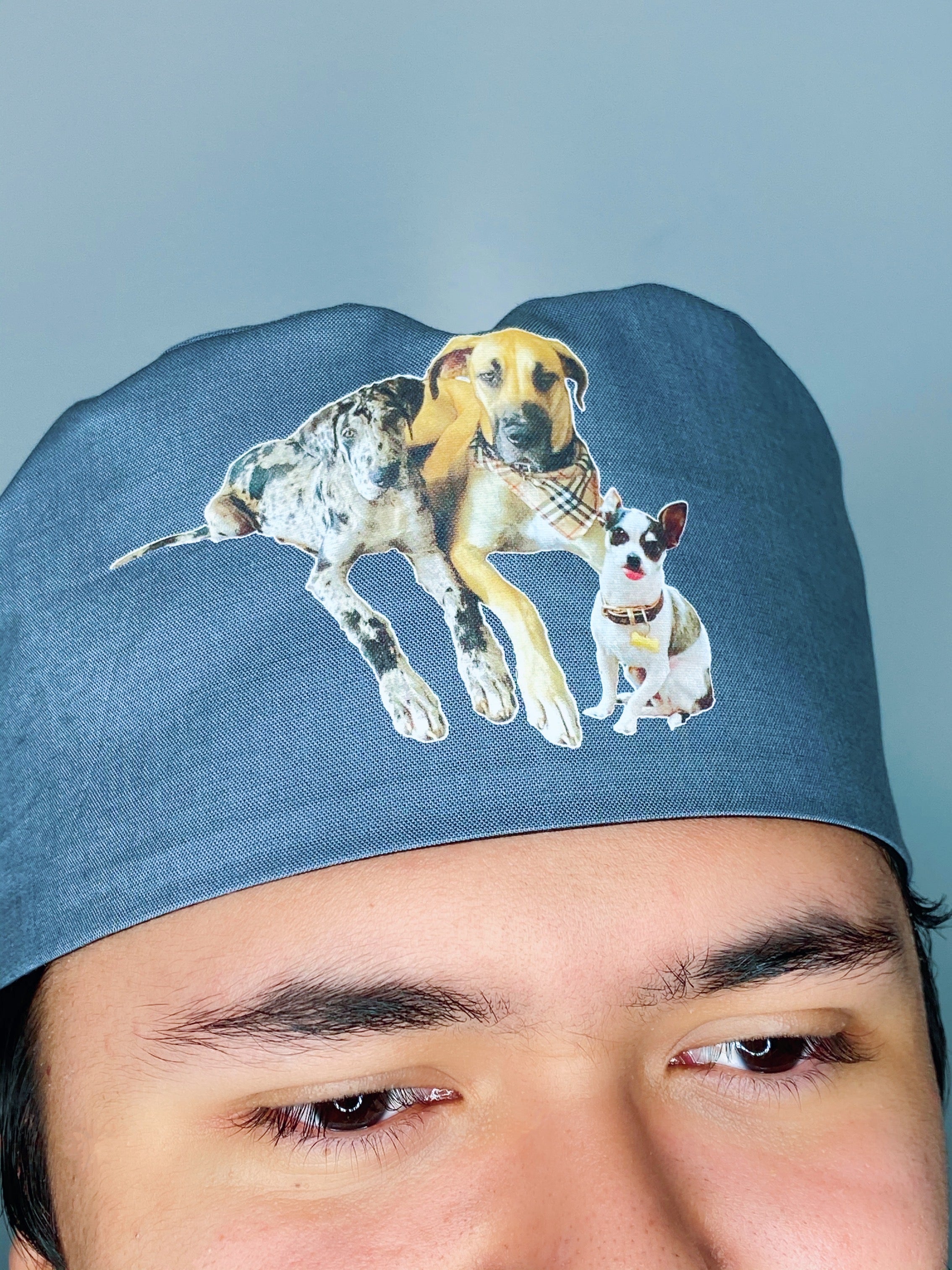 Your Picture Printed ONCE on Custom Solid Color Unisex Scrub Cap