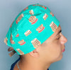 Drums Bongos Mint Green Musical Design Unisex Cute Scrub Cap