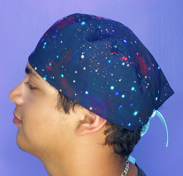 Galaxy Starburst Sky Design Unisex Cute Scrub Cap