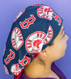 Boston Baseball Team Sports Theme Bouffant