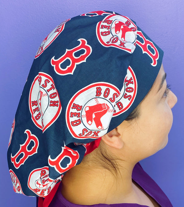 Boston Baseball Team Sports Theme Bouffant