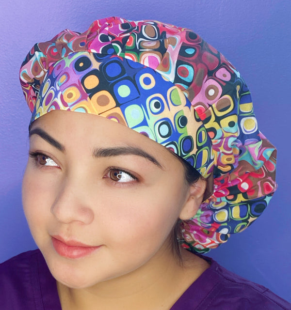 Kaleidoscope Geometric Shapes Colorful Bouffant