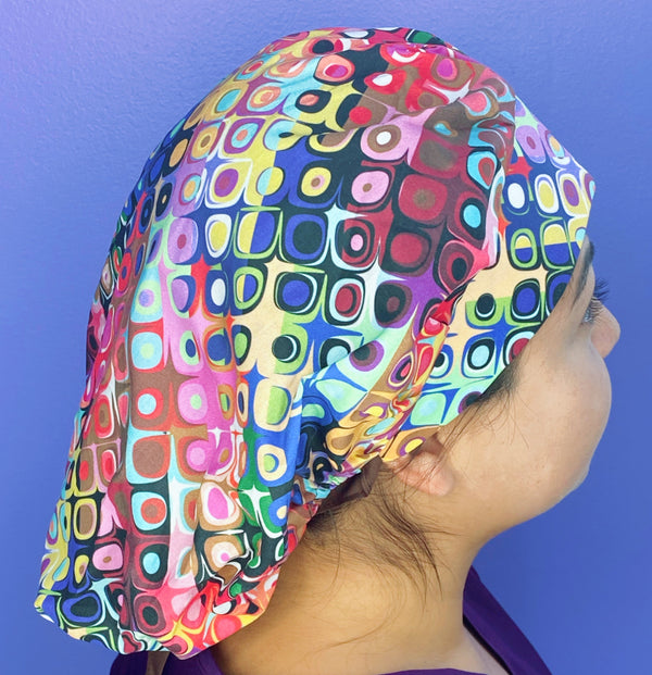 Kaleidoscope Geometric Shapes Colorful Bouffant