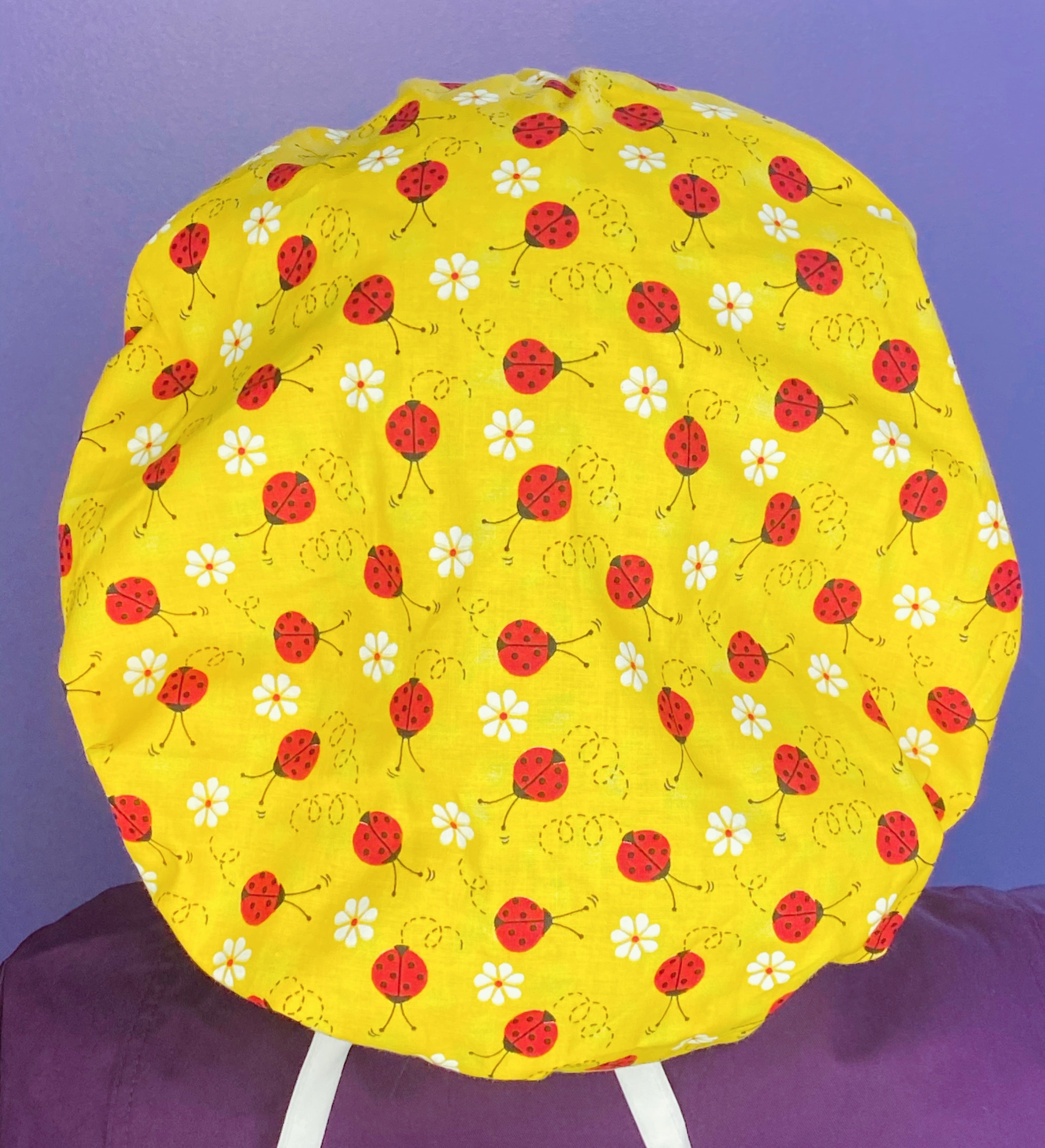 Lady Bugs on Yellow Bouffant