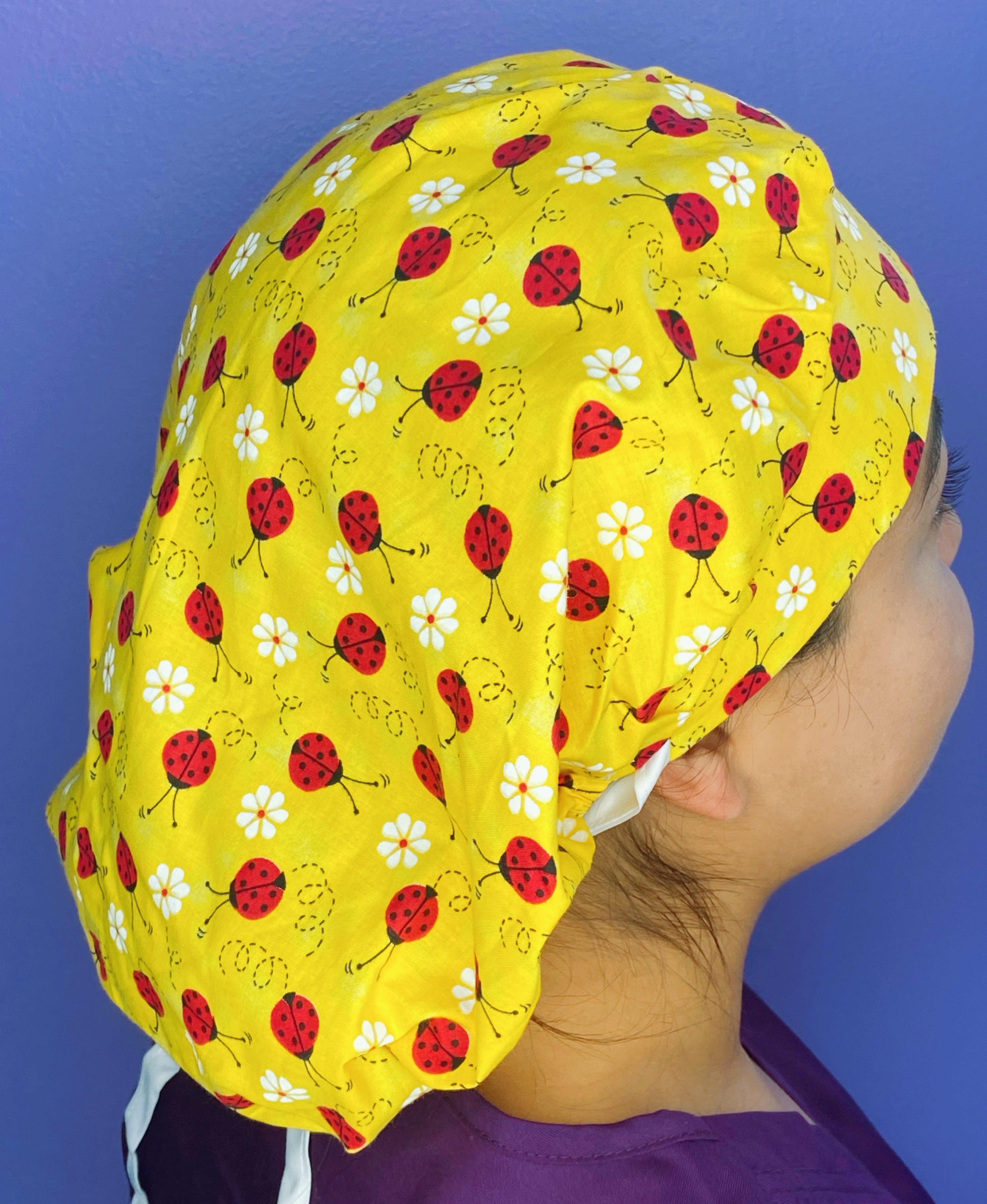 Lady Bugs on Yellow Bouffant