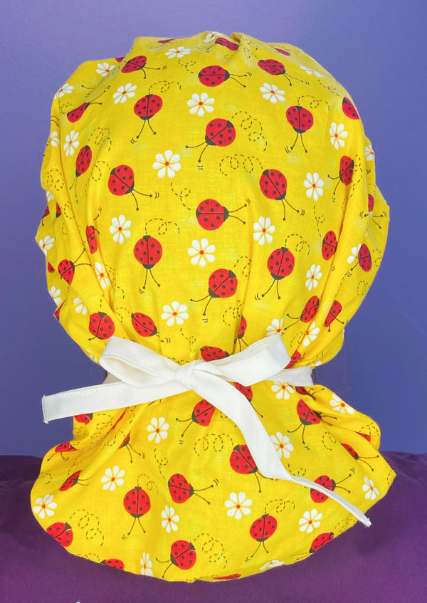 Lady Bugs on Yellow Bouffant