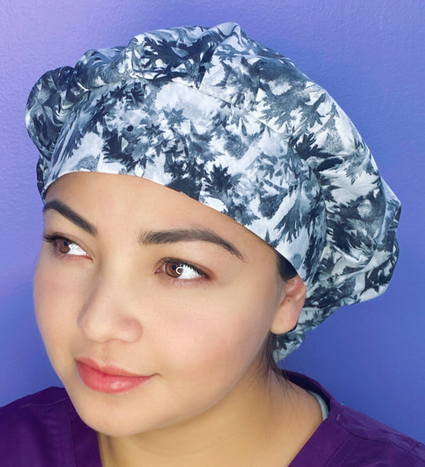 Black & White Floral Bouffant