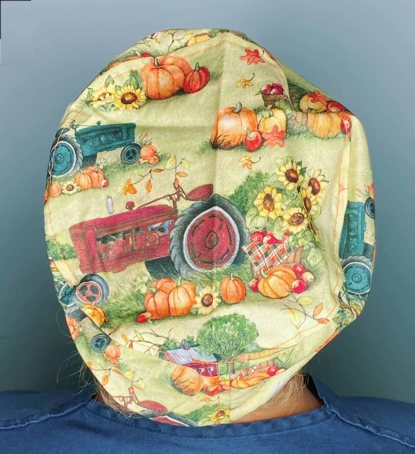 Pumpkin Patch Red Tractor Fall Design Holiday Euro