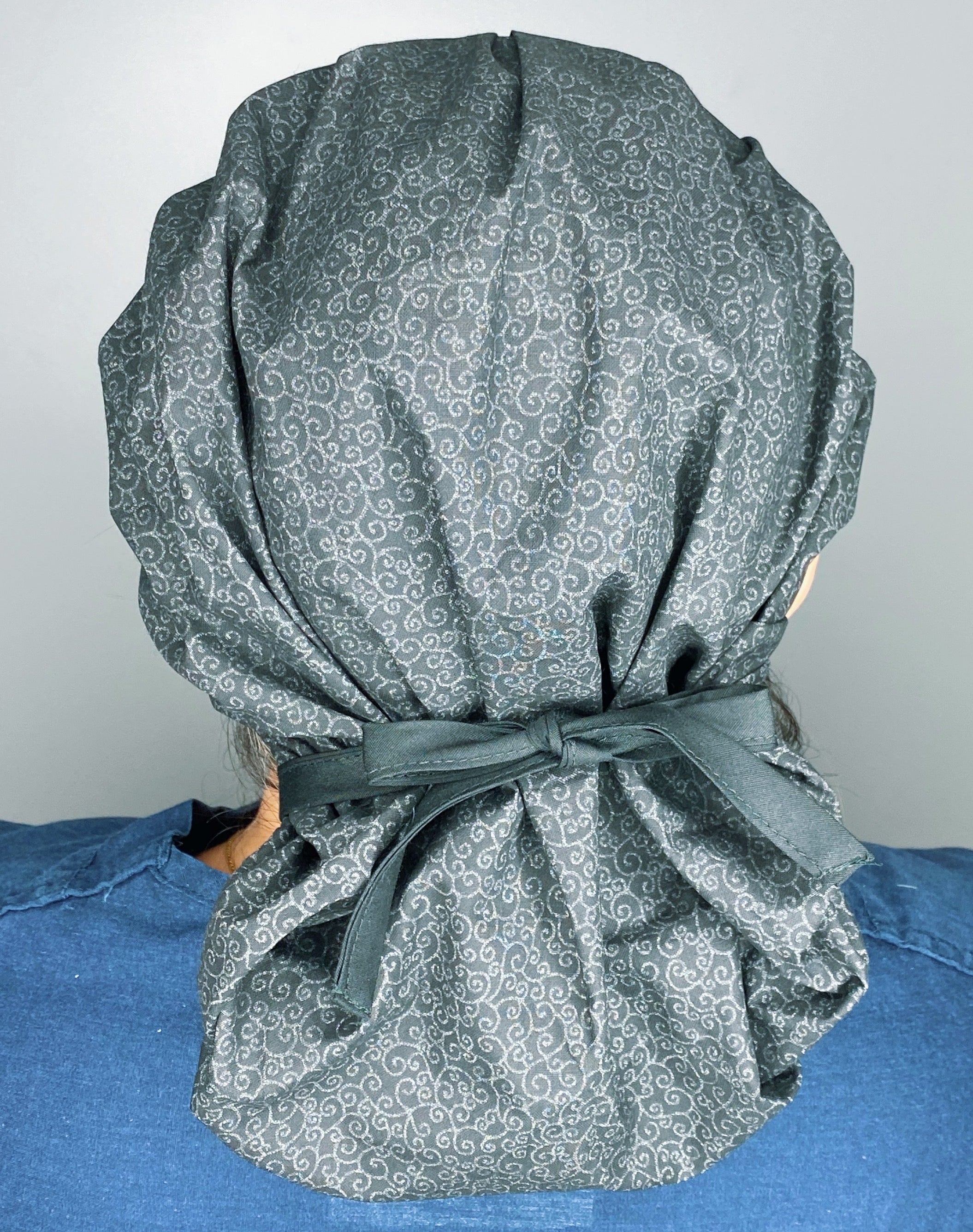 Arabesque Design on Black Bouffant