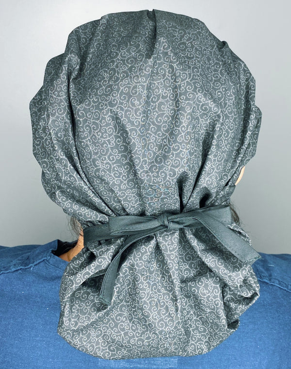 Arabesque Design on Black Bouffant