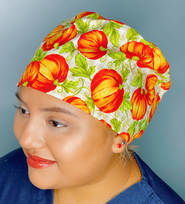 Pumpkin's on Plaid Fall Design Floral Euro