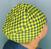 Black and Yellow Checkerboard Square Design Euro