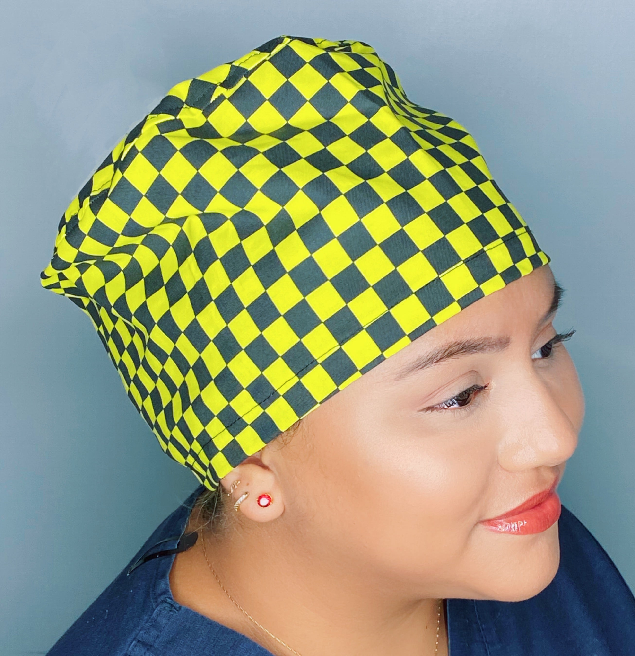 Black and Yellow Checkerboard Square Design Euro