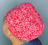 White Snowflakes on Red Glitter Winter/Christmas Euro
