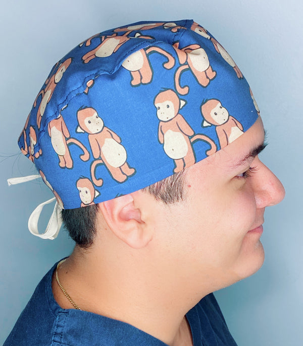 Cute Monkeys Unisex Animal Scrub Cap