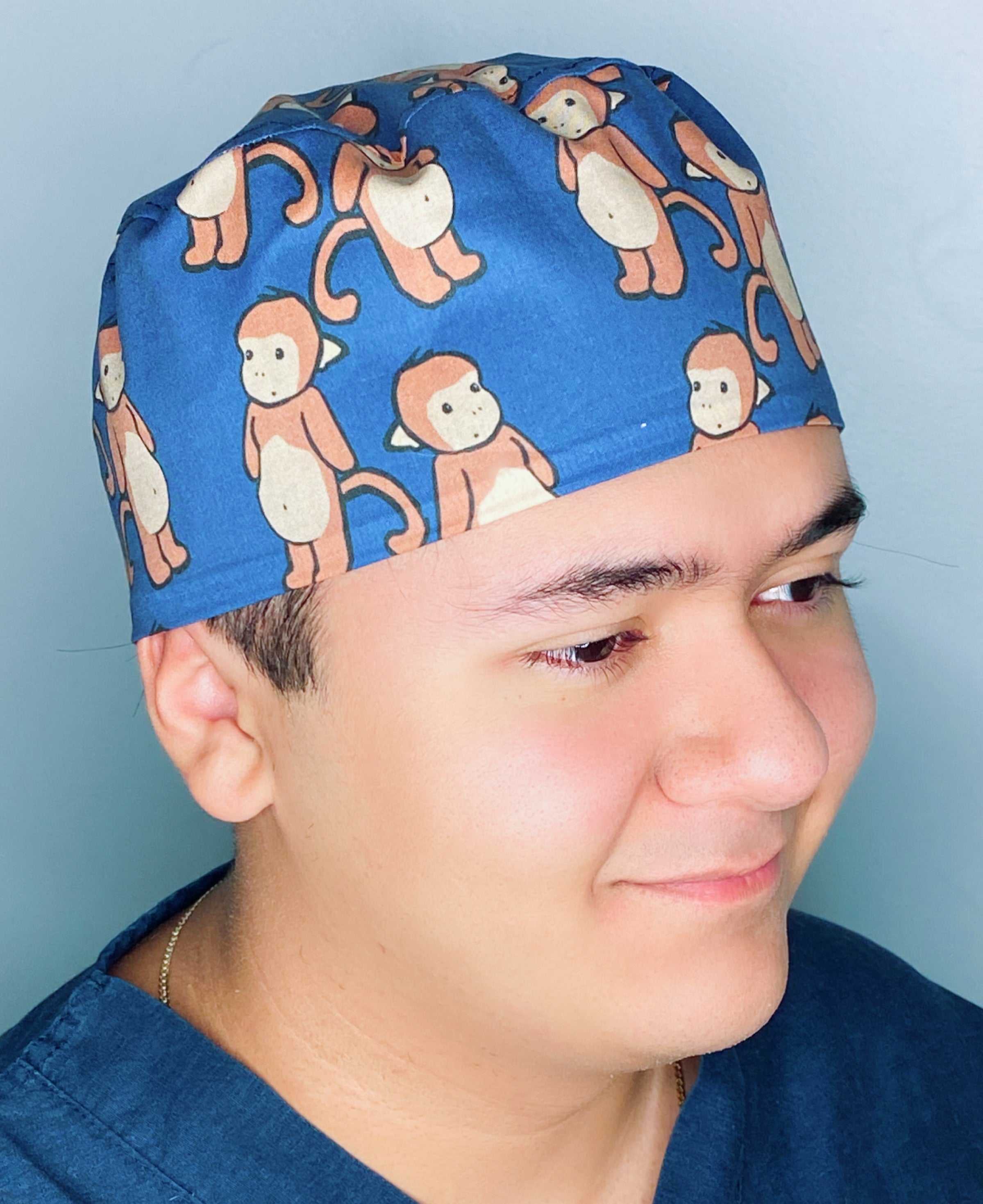Cute Monkeys Unisex Animal Scrub Cap