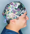 Beautiful Butterflies on Dark Grey Unisex Animal Scrub Cap