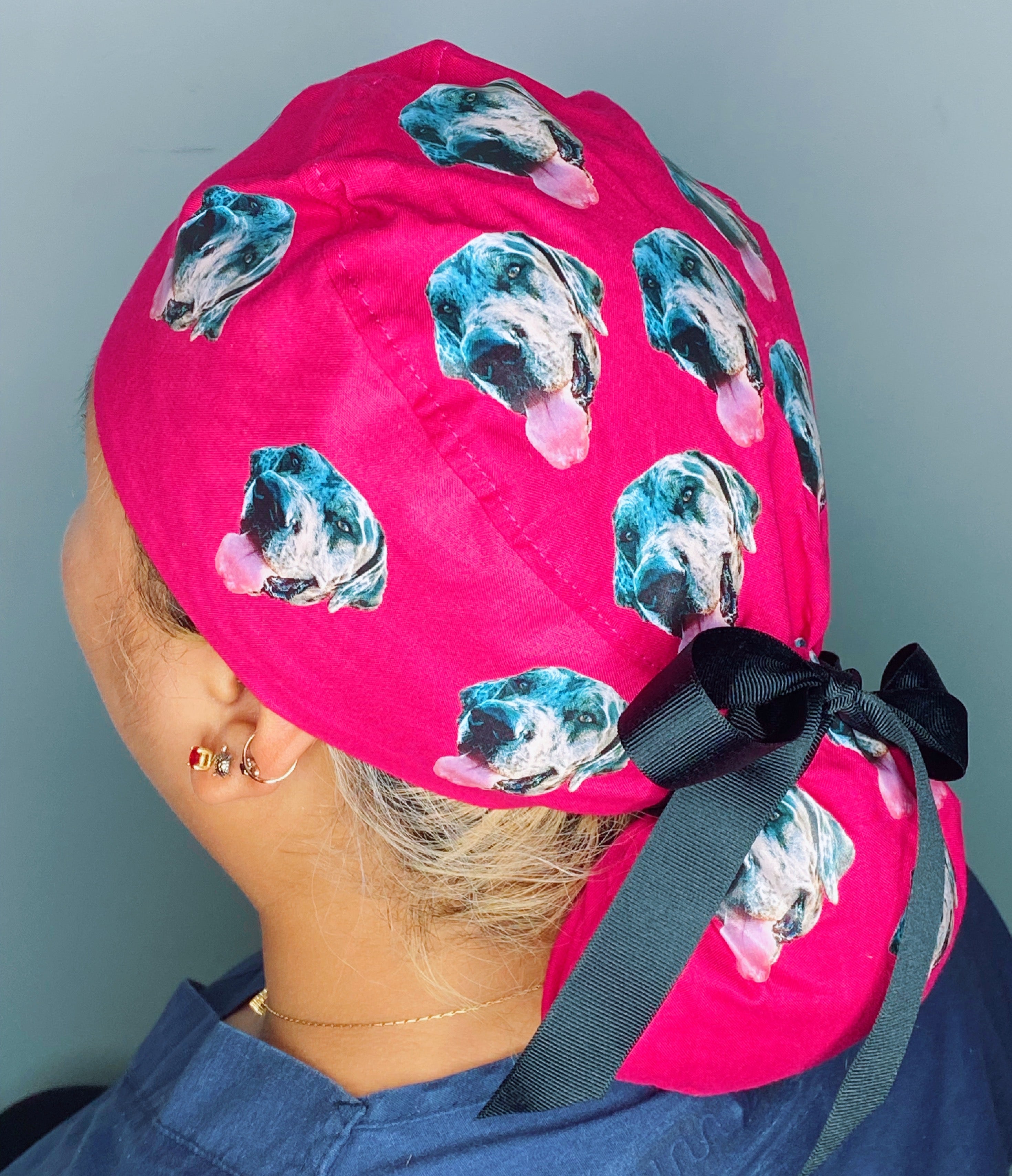 Your Picture Printed ALL OVER Custom Solid Color Ponytail