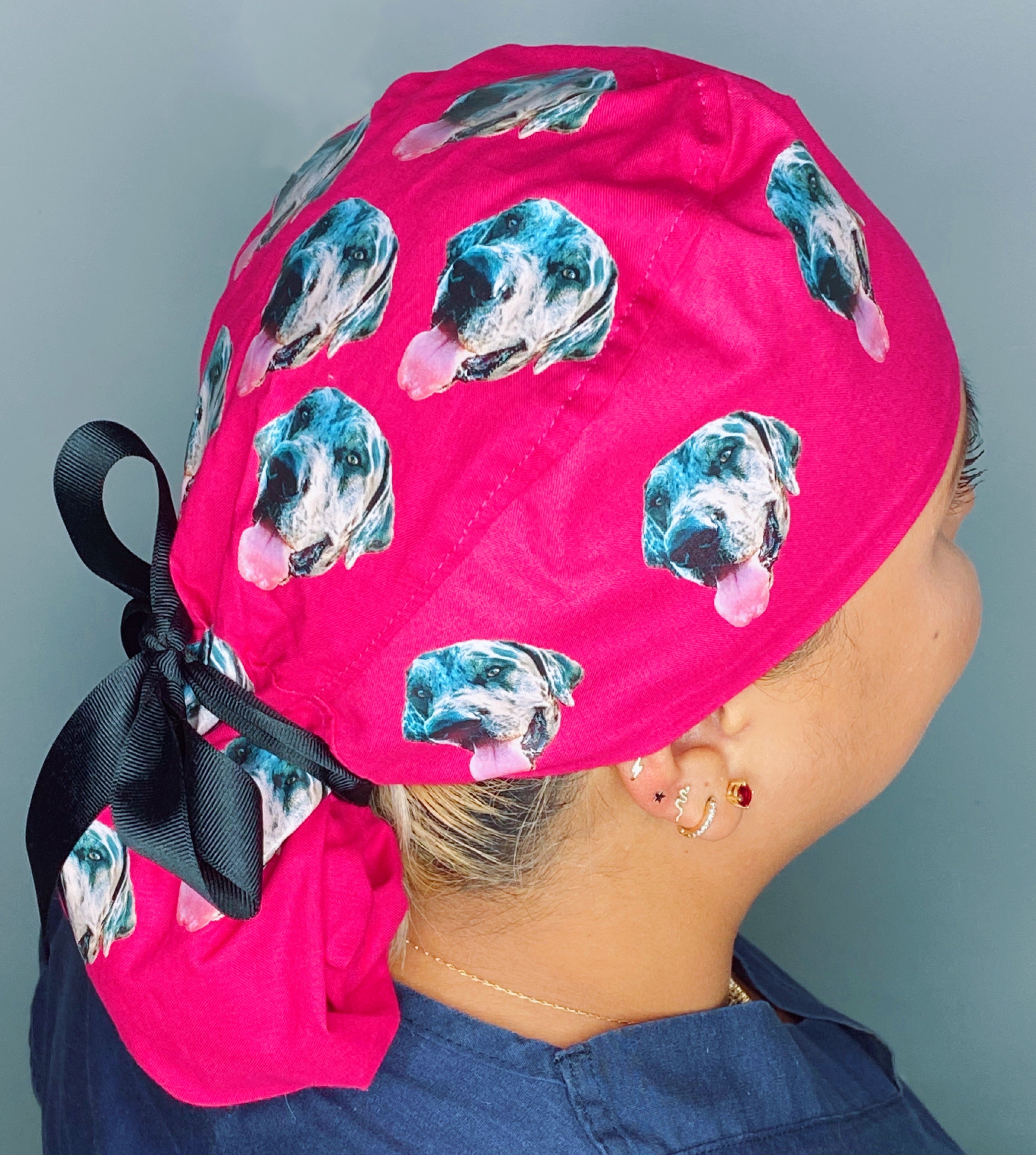 Your Picture Printed ALL OVER Custom Solid Color Ponytail