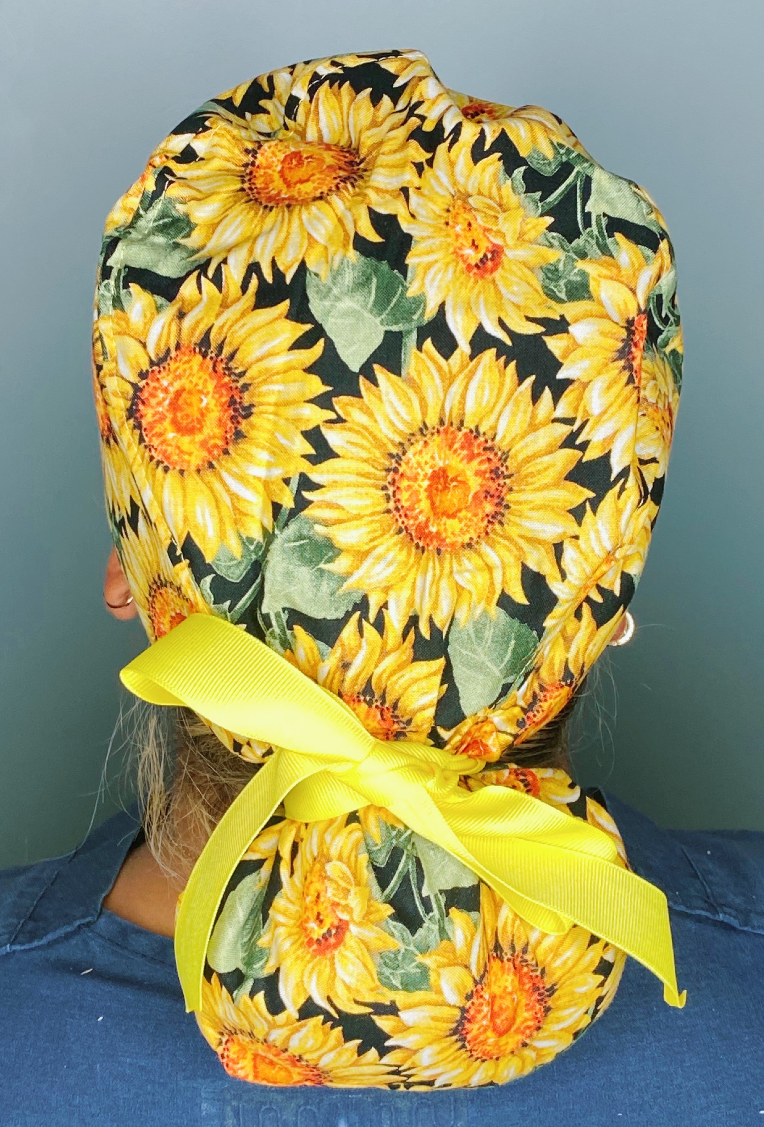 Sunflowers Floral Fall/Thanksgiving Ponytail