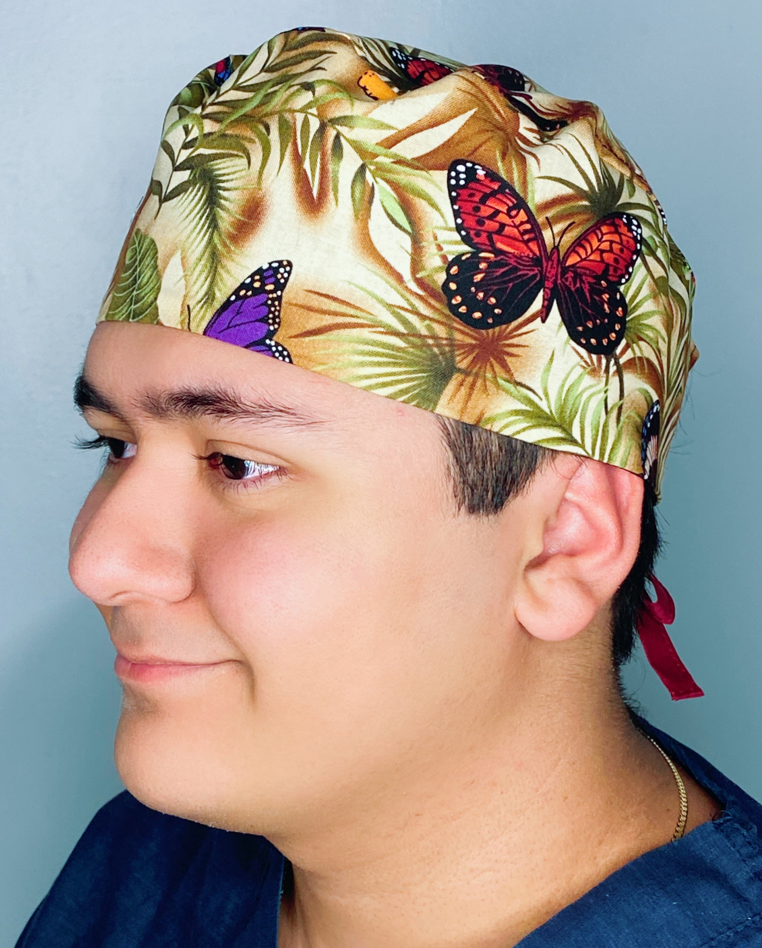 Neutral Butterflies Unisex Animal Scrub Cap