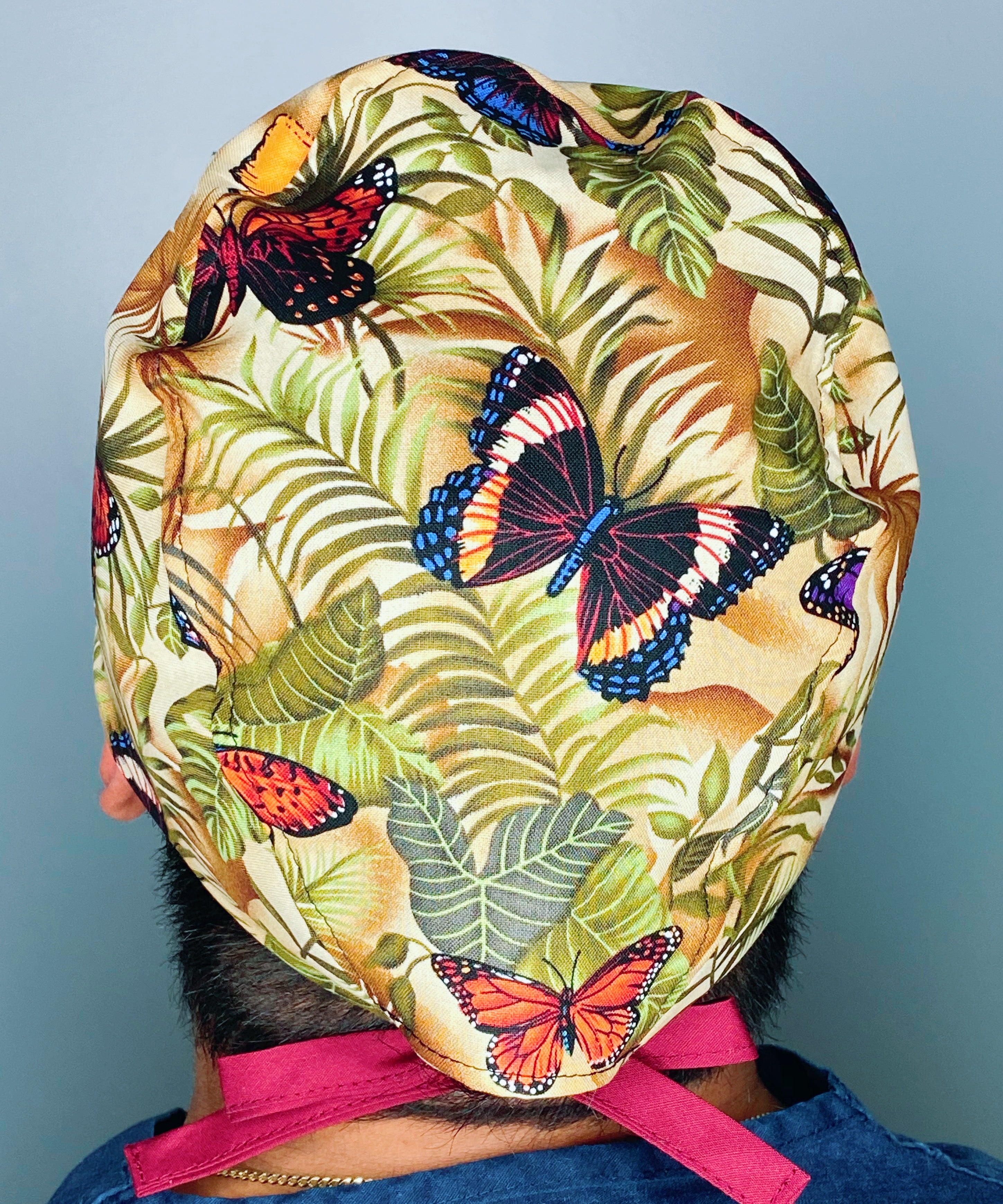 Neutral Butterflies Unisex Animal Scrub Cap