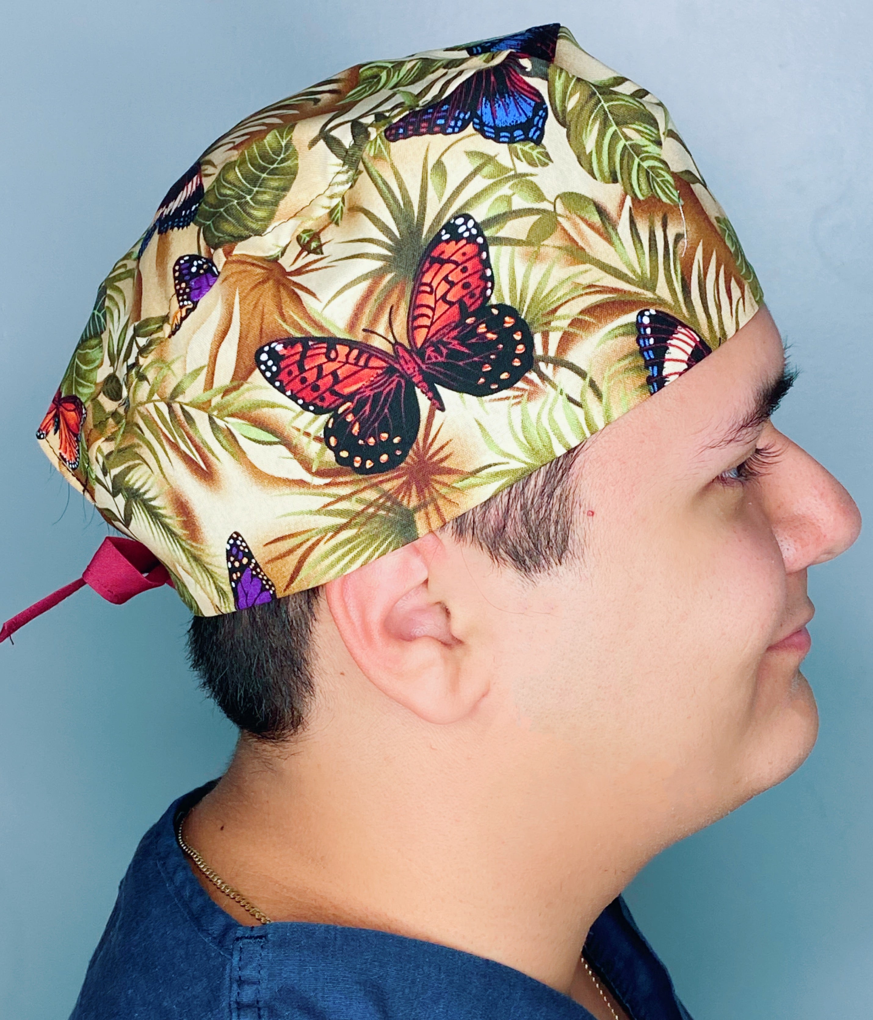 Neutral Butterflies Unisex Animal Scrub Cap