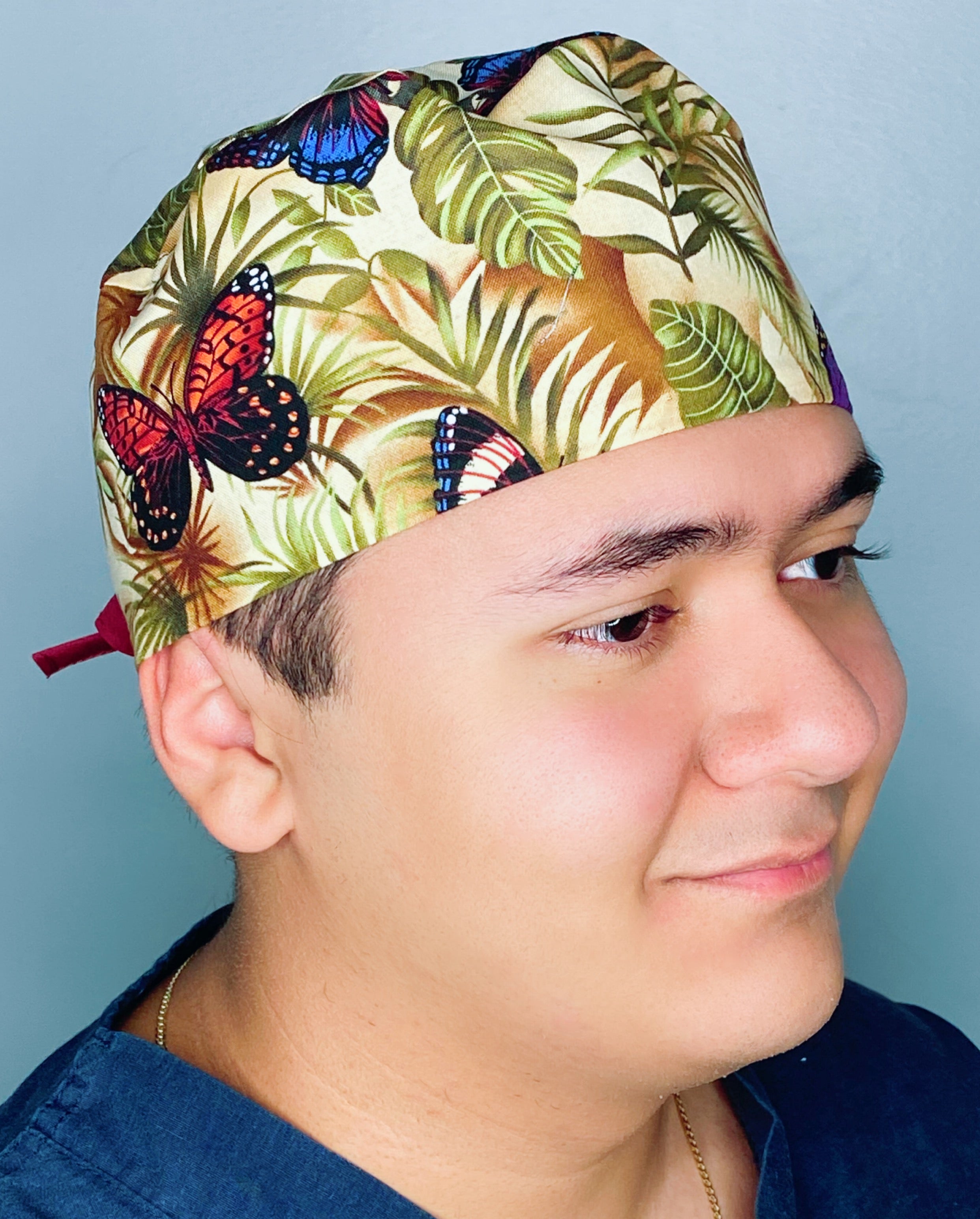 Neutral Butterflies Unisex Animal Scrub Cap