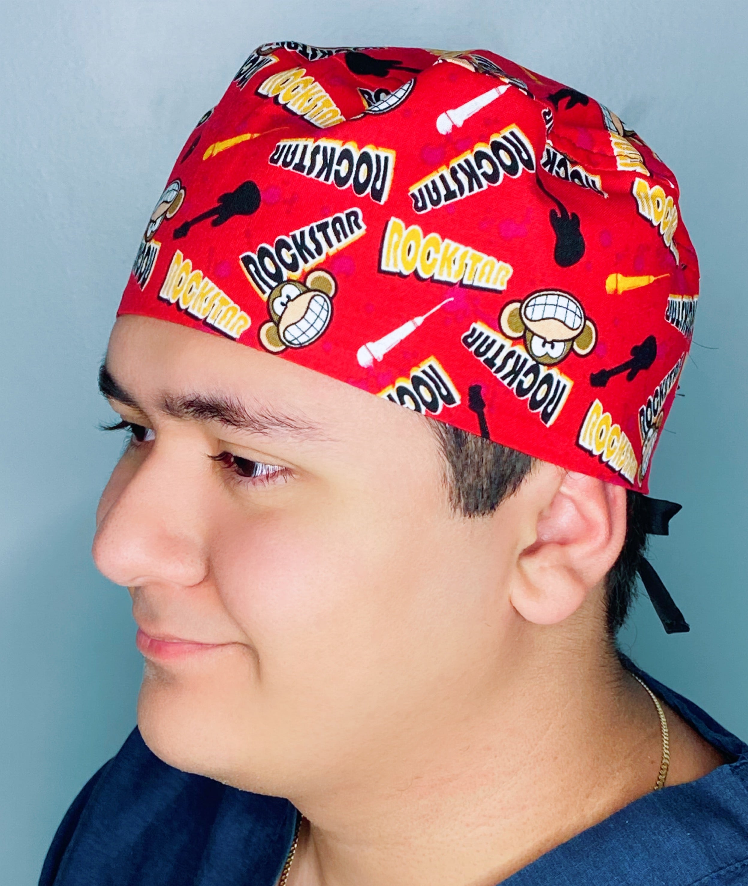 Rockstar Monkeys Unisex Animal Scrub Cap