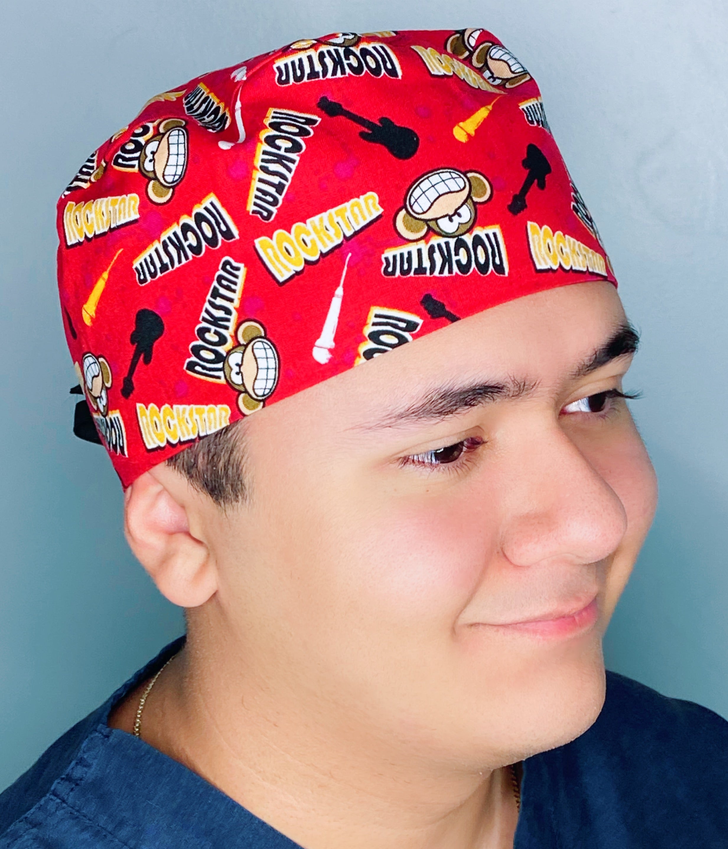 Rockstar Monkeys Unisex Animal Scrub Cap