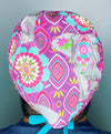 Elephant Mandala Floral Unisex Animal Scrub Cap