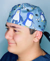 Penguins Playing Hockey Unisex Animal Scrub Cap
