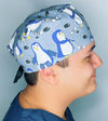 Penguins Playing Hockey Unisex Animal Scrub Cap
