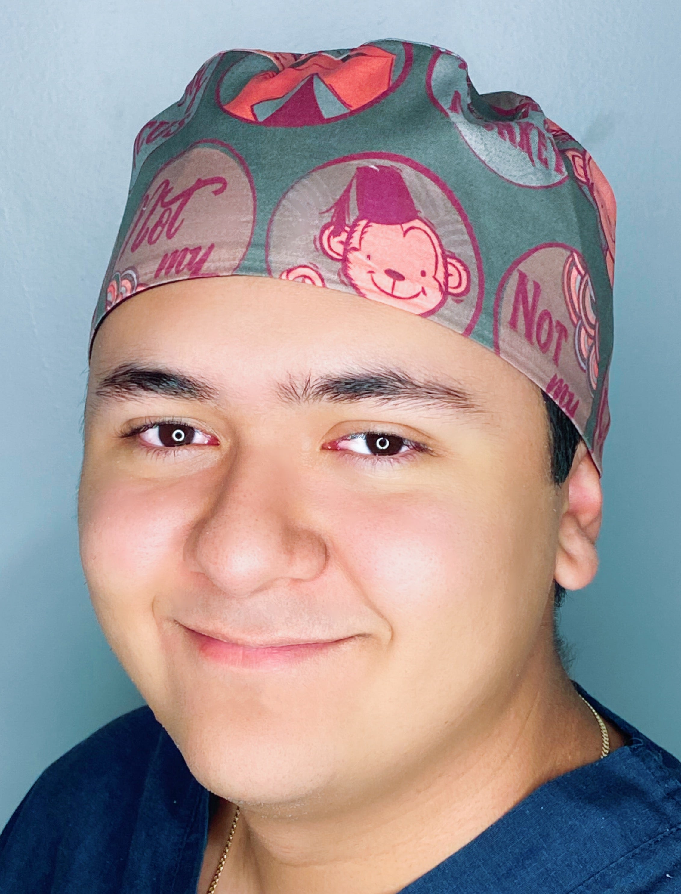 Not My Circus Monkeys Unisex Animal Scrub Cap